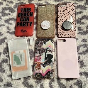 Lot of IPHONE 6/7/8 PLUS phone cases plus 2 screen protectors